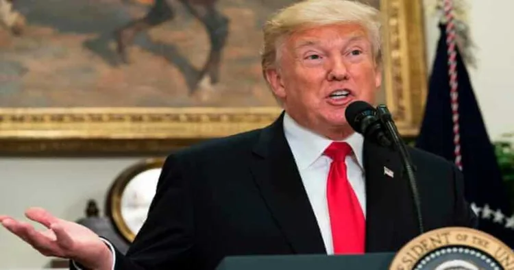 US president Donald Trump