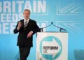 Leader of Britain’s Reform UK party, Nigel Farage