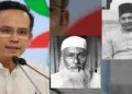 (From Left To Right) Congress leader Gaurav Gogoi, Maulana Bhashani, Sadulla