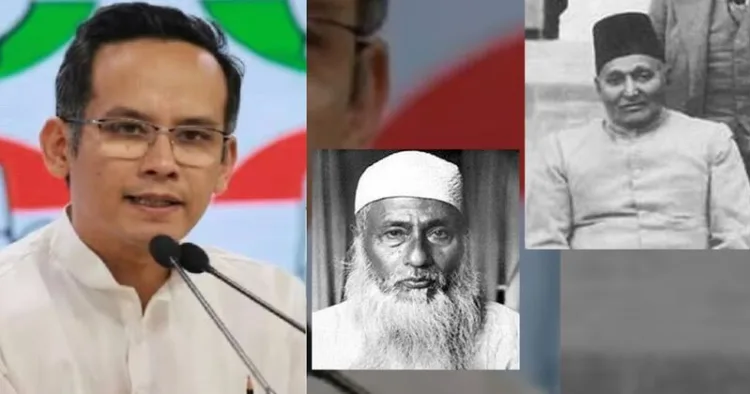 (From Left To Right) Congress leader Gaurav Gogoi, Maulana Bhashani, Sadulla