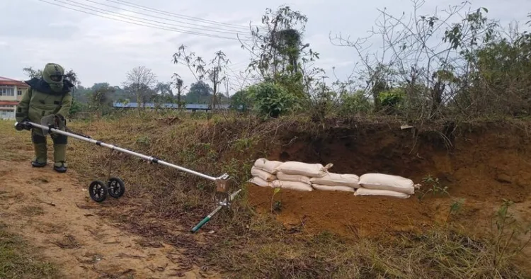 A bomb squad official at the site of the blast