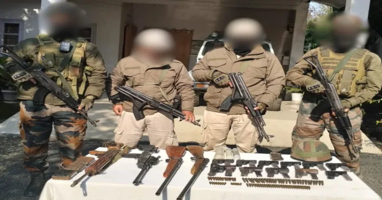 Security forces seize arms and explosives