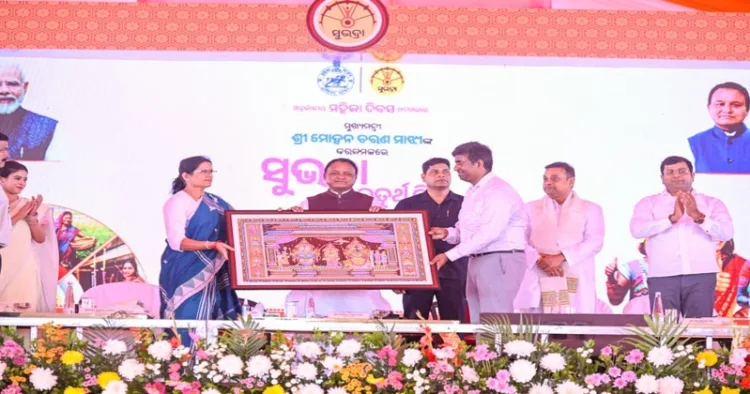 CM Mohan Charan Majhi distributes the fourth installment of the Subhadra Yojana in Puri on the occasion of International Women’s Day