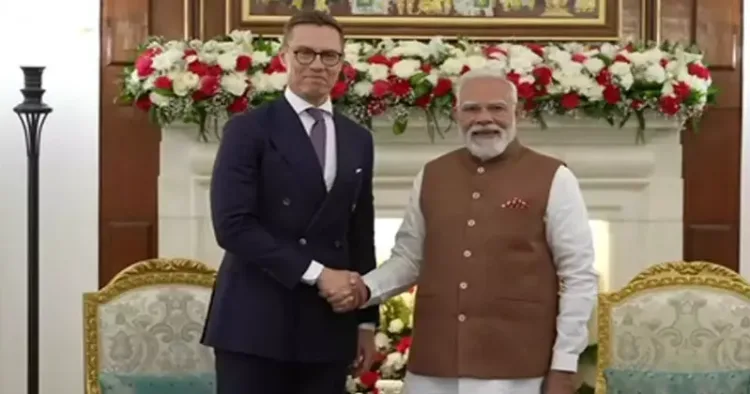 Finnish President Alexander Stubb and Prime Minister Narendra Modi