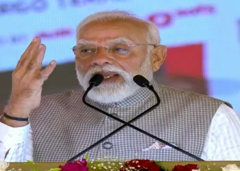 Greater Noida, Mar 28 (ANI): Prime Minister Narendra Modi addresses during the inauguration of Phase 1 of the Noida International Airport in Jewar, in Greater Noida on Saturday. (DD/ANI Video Grab)
