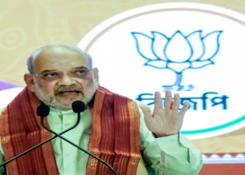 Kolkata, Mar 28 (ANI): Union Home Minister Amit Shah speaks during a press conference as he releases a chargesheet against the TMC government, in Kolkata on Saturday. (ANI Photo)