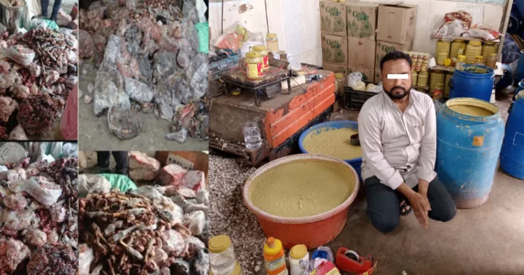Hyderabad polce seized 300 kg rotten meat, 1,090 kg chemically mixed ginger-garlic paste