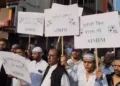 AIMIM protested against the Uniform Civil Code in Gujarat at Jama Masjid after Eid prayers