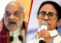 Home Minister Amit Shah and Bengal CM and Trinamool Congress boss Mamata Banerjee. (Photo: PTI)