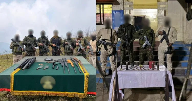 In a joint operation by security forces, 17 militants apprehended in Manipur along with arms