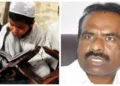 (Left) A Muslim boy (Right) BJP member of the Karnataka Legislative Council, N. Ravikumar