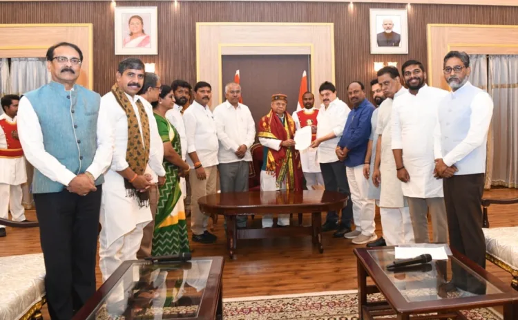 BJP Telangana delegation with Shiv Pratap Shukla, the Governor of Telangana
