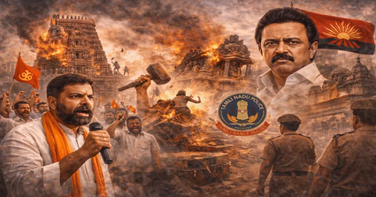Hindu Munnani Urges Govt to Stop Alienation of Temple Lands in Tamil Nadu (Image generated by AI)