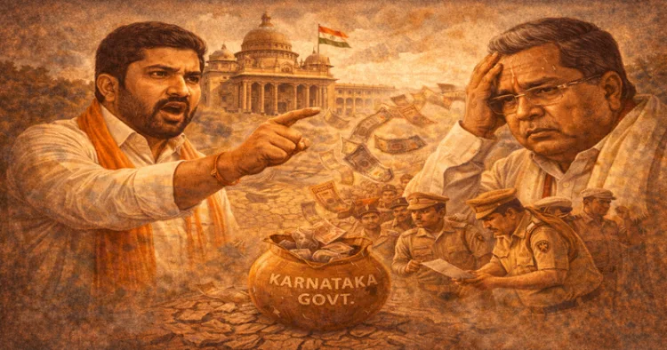 B.Y. Vijayendra Attacks Siddaramaiah Govt Over Police Salary Delay (Image generated from AI)