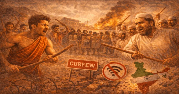 Clashes erupt between local Garos and Bangladeshi-origin Miya-Muslims in Meghalaya (Image generated from AI)