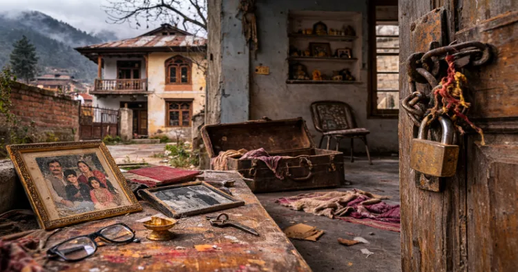 Abandoned house of a Kashmiri Hindu (Image created from AI)