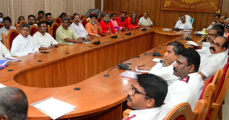 Kerala CM Pinarayi Vijayan with Church leaders. (File Photo)