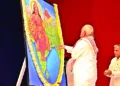 Dr Mohan Bhagwat, Sarsanghchalak, RSS and Dattatreya Hosabale, Sarkaryavah, RSS, inaugurating the ABPS 2026 by offering flowers to Bharat Mata