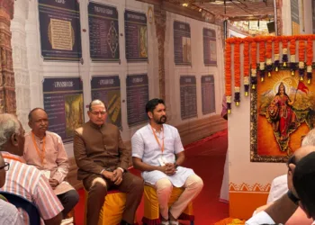 Shri Raghunandan, Prof. Sharanappa V Halase, Shri Arun Yogiraj (Left to Right)