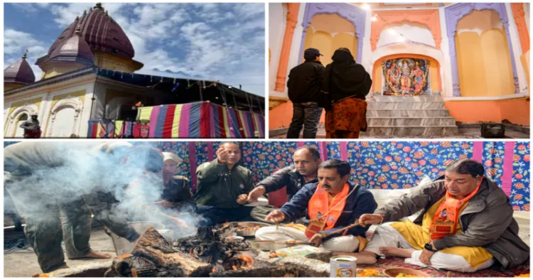 Hawan was performed after the reopening of the Raghunath temple after 36 years in Srinagar