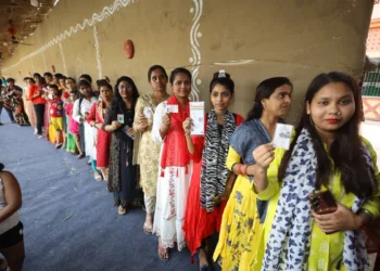 Enthusiastic women voters in the queue of the Polling station under Malda district West Bengal (Old image used for representative purposes)