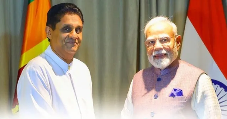 Opposition Leader of Sri Lanka Sajith Premadasa and Prime Minister Narendra Modi(File Photo)