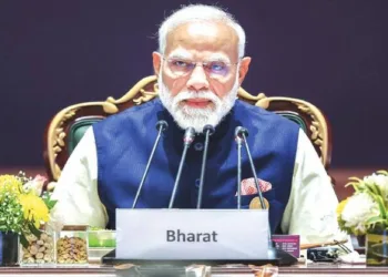Prime Minister Modi addressing the India AI Impact Summit, 2026