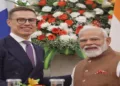 (Left) President of the Republic of Finland, Dr. Alexander Stubb (Right) PM Narendra Modi