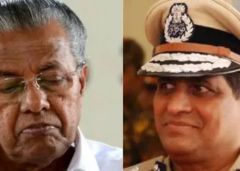 Keralam CM Pinarayi Vijayan and Director General of Police Ravada Chandrasekhar (Left to right)