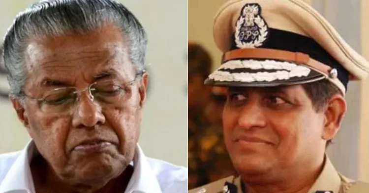 Keralam CM Pinarayi Vijayan and Director General of Police Ravada Chandrasekhar (Left to right)