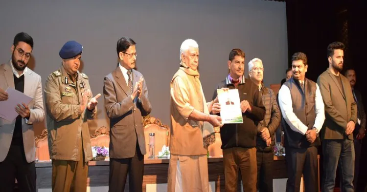LG Sinha gives 50 appointment letters to terror victims in Srinagar