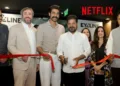 Telangana CM Revanth Reddy, Secretary, Ministry of Information and Broadcasting, Sanjay Jaju, CEO of Eyeline Studios Jeff Shapiro, and actor and film producer Rana Daggubati