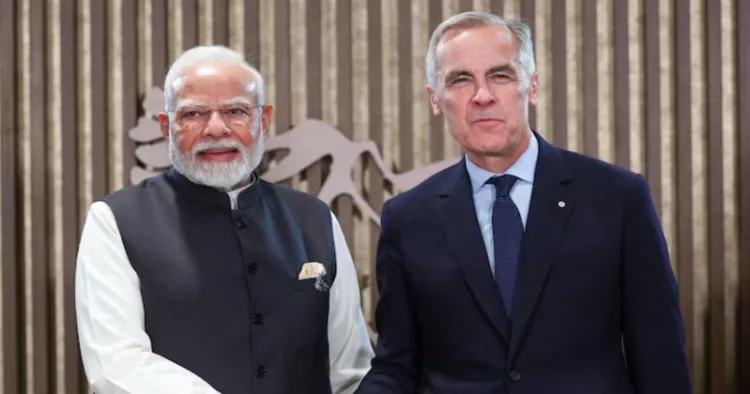 Prime Minister Narendra Modi and Canada Prime Minister Mark Carney