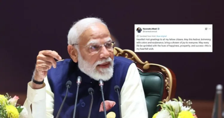 PM Modi extends Holi greetings