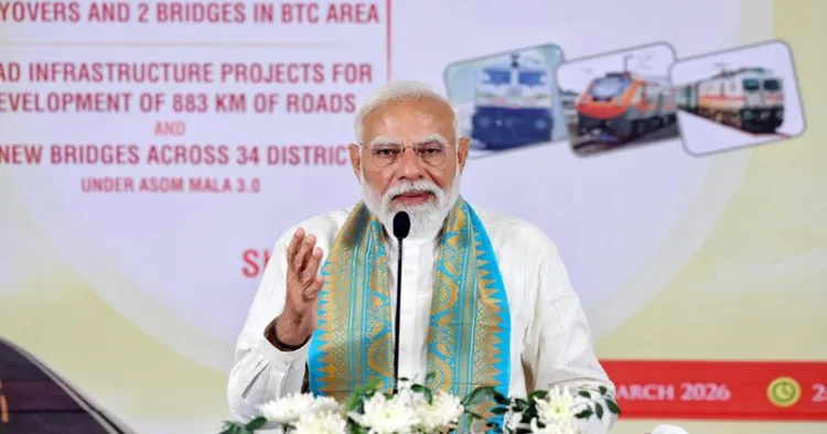 Prime Minister Narendra Modi in Assam