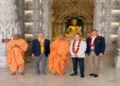 US Envoy to India, Sergio Gor on Wednesday Visited the Bochasanwasi Shri Akshar Purushottam Swaminarayan Sanstha Akshardham temple on Holi