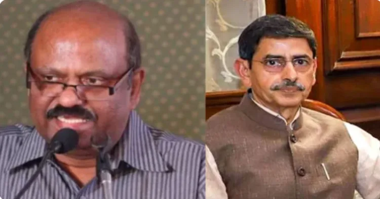 (Left) Outgoing West Bengal Governor CV Bose (Right) Tamil Nadu Governor RN Ravi given additional charge of West Bengal