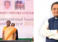 (Left) President Droupadi Murmu (Right) Odisha Chief Minister Mohan Charan Majhi