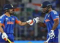 Samson, Kishan, Dube's blitz lead India to record 255/6 in T20 World Cup final against New Zealand