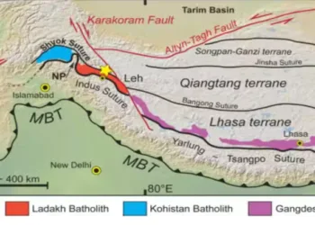 Decoding the Ancient Depths of the Ladakh Magmatic Arc (Image credit: ScienceDirect.Com)