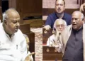 (Left) Former Prime Minister HD Deve Gowda (Right) Congress President Mallikarjun Kharge