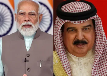 (Left) PM Narendra Modi (Right) Bahrain's King Hamad Bin Isa Al Khalifa