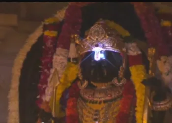 Surya Tilak of Bhagwan Ram Lalla at Ayodhya on the occasion of Ram Navami