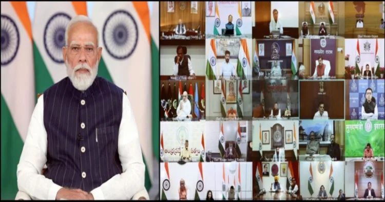 Prime Minister Narendra Modi on March 27 chaired a meeting with Chief Ministers and Lieutenant Governors of States via video conferencing