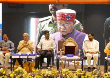 Shiv Pratap Shukla, Telangana Governor addressing the gathering… On the dais: D. Durgareddy, B. Sunder Reddy, Sunil Sapre, Dr Satish Reddy, Kishan Reddy, Suhas Rao, Shyam Kumar, Vijayabharati.