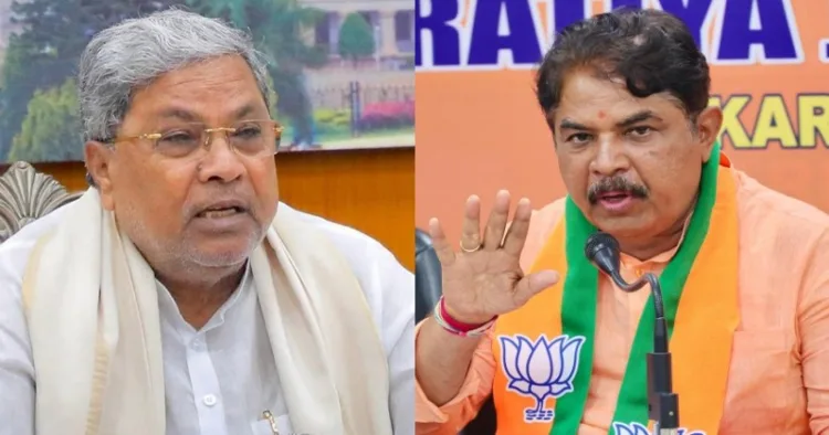 (Left) Karnataka Chief Minister Siddaramaiah (Lright) BJP Leader R Ashoka