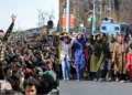 Shia Muslims mourn during a protest over the killing of Iran’s Supreme Leader Ayatollah Ali Khamenei in Israeli‑US strikes. (Image: ANI)