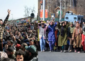 Shia Muslims mourn during a protest over the killing of Iran’s Supreme Leader Ayatollah Ali Khamenei in Israeli‑US strikes. (Image: ANI)