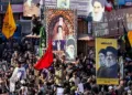 Visuals from a site of protests organised in India