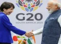 PM Modi in a bilateral meeting with the Prime Minister of Japan, Ms. Sanae Takaichi on the sidelines of the 20th G20 Leaders Summit in Johannesburg, South Africa on November 23, 2025